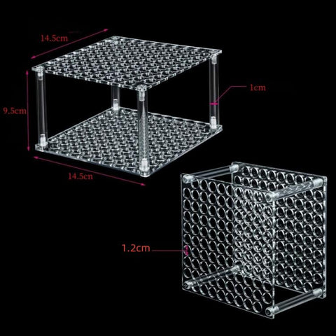 YX163 96-Hole Acrylic Paint Brush Pencils Stand, YX163 (Transparent), YX163 (Black)