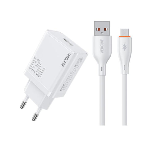 WK WP-U76 Kinkong 12W USB Charger Set, UK Plug, US Plug, EU Plug