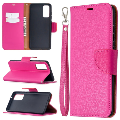 Litchi Texture Pure Color Horizontal Flip PU Leather Case with Holder & Card Slots & Wallet & Lanyard, For Galaxy S20 FE 5G / S20 Lite, For Samsung Galaxy S20 FE 5G / S20 Lite