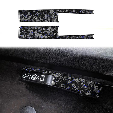 2pcs/Set Forged Gold Foil Carbon Fiber Car Door Lock Switch Decorative Sticker for Chevrolet Corvette C8 2020-, Left and Right Driver, Door Lock Switch