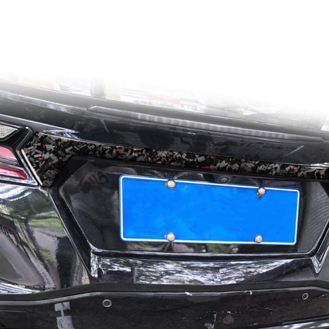 Forged Gold Foil Carbon Fiber Car Trunk Decorative Sticker for Chevrolet Corvette C8 2020-, Left and Right Driver, Trunk