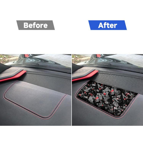 Forged Gold Foil Carbon Fiber Car Front Passenger Seat Panel Decorative Sticker for Chevrolet Corvette C8 2020-, Right Driver, Front Passenger Seat Panel, Right Driver