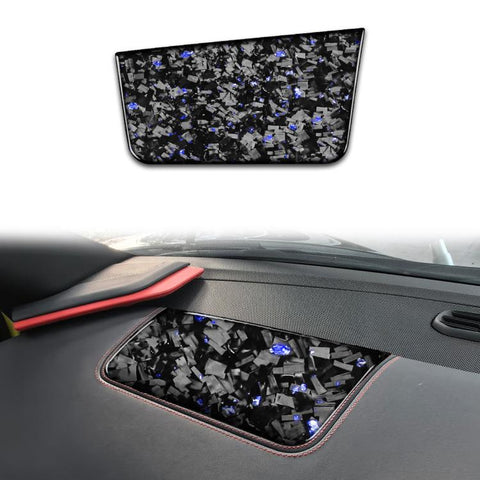 Forged Gold Foil Carbon Fiber Car Front Passenger Seat Panel Decorative Sticker for Chevrolet Corvette C8 2020-, Right Driver, Front Passenger Seat Panel, Right Driver