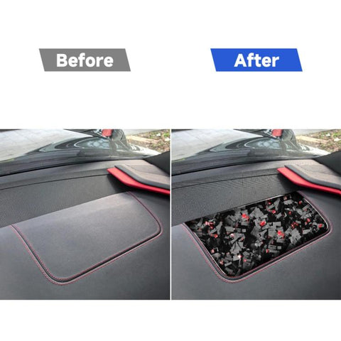 Forged Gold Foil Carbon Fiber Car Front Passenger Seat Panel Decorative Sticker for Chevrolet Corvette C8 2020-, Left Driver, Front Passenger Seat Panel, Left Driver
