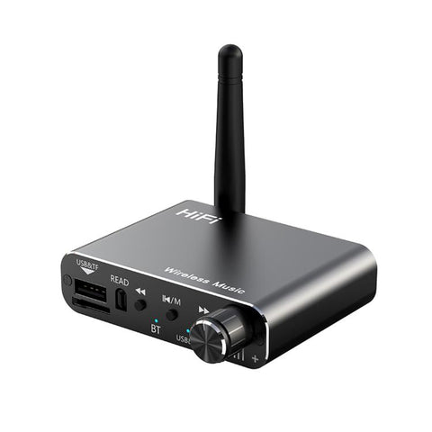 Portable Bluetooth Receiver Audio AUX Adapter Supports USB Disk, TF Card With Remote Control, D19