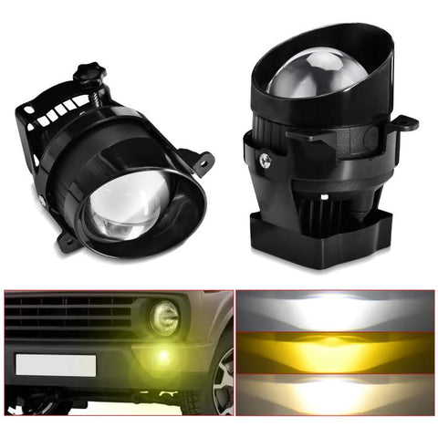 T11 2pcs/Pack 55W 3 inch High Power Dual Lens Fog Light, Low Holder for LADA Priora 2007-2013, High Holder for LADA VAZ 2170 / 2171 / 2072, Left and Right Oblique Angle for LADA 2190 / 2192