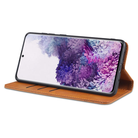 AZNS Magnetic Calf Texture Horizontal Flip Leather Case with Card Slots & Holder & Wallet, For Samsung Galaxy S20+