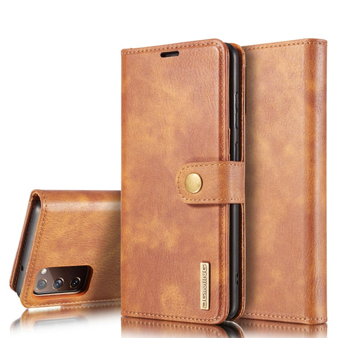 DG.MING Crazy Horse Texture Flip Detachable Magnetic Leather Case with Holder & Card Slots & Wallet, For Samsung Galaxy S20 FE, For Samsung Galaxy M31s