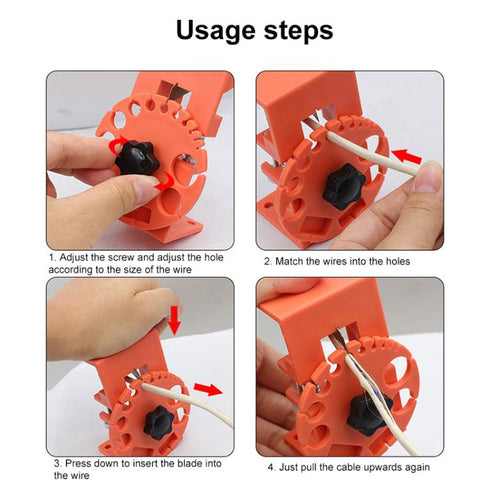 Adjustable Handheld Quick Rubber Wire Stripper