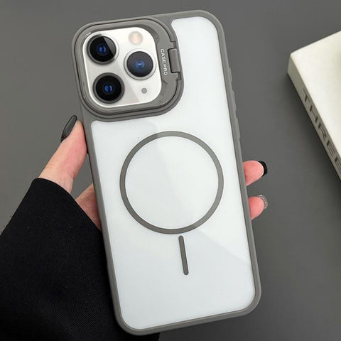 PC Lens Holder MagSafe Magnetic Phone Case, For iPhone 11 Pro Max, For iPhone 11