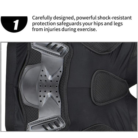 GHOST RACING K062 Off-road Motorcycle Armor Pants Racing Riding Anti-fall Hip Protector, S, M, L, XL, XXL