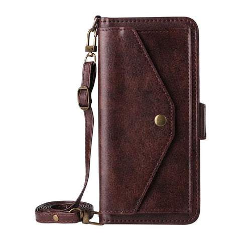 Multi-card Slots Crossbody Cowhide Leather Phone Case, For Samsung Galaxy A53 5G