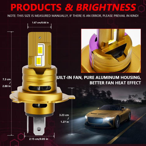 1 Pair 35W 3500LM 6500K Car LED Headlight Bulb, 9005, 9006, H1, H4, H7, H11