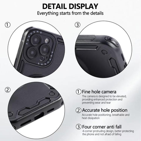 Three-core Mecha 360 Degree Rotation Magnetic Holder Phone Case, For iPhone 12, For iPhone 12 Pro, For iPhone 11