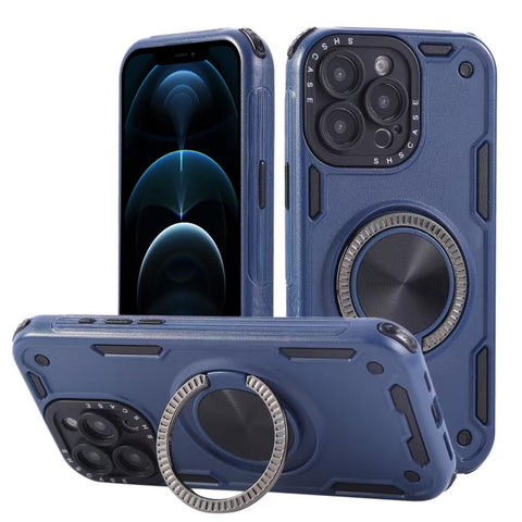 Three-core Mecha 360 Degree Rotation Magnetic Holder Phone Case, For iPhone 12, For iPhone 12 Pro, For iPhone 11