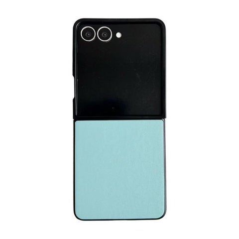 Morandi Solid Color Leather Texture Phone Case, For Samsung Galaxy Z Flip7 5G