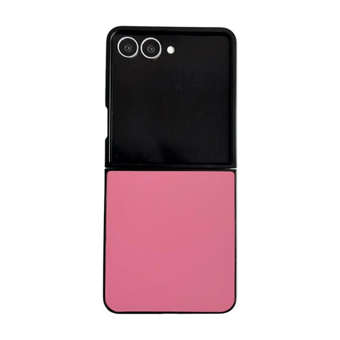 Morandi Solid Color Leather Texture Phone Case, For Samsung Galaxy Z Flip7 5G