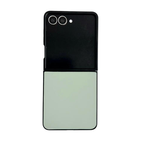 Morandi Solid Color Leather Texture Phone Case, For Samsung Galaxy Z Flip7 5G