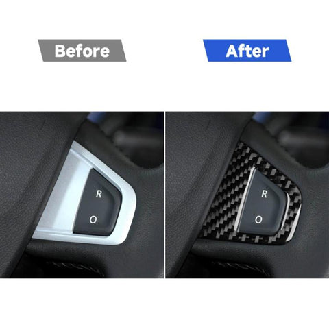 3pcs/Set Carbon Fiber Car Steering Wheel Buttons Decorative Sticker for Renault Fluence 2009-2017 / Megane 2008-2016, Left and Right Driver, Steering Wheel Buttons