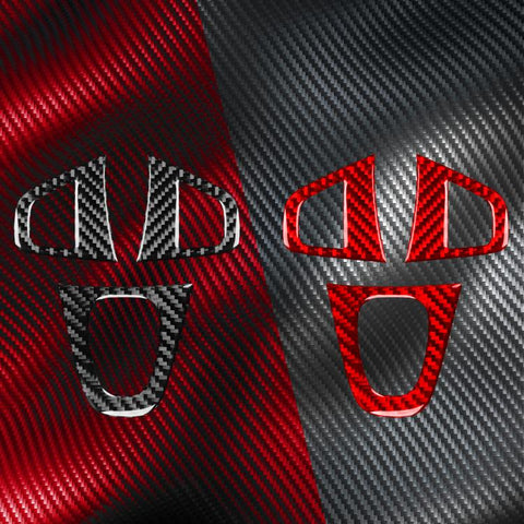 3pcs/Set Carbon Fiber Car Steering Wheel Buttons Decorative Sticker for Renault Fluence 2009-2017 / Megane 2008-2016, Left and Right Driver, Steering Wheel Buttons