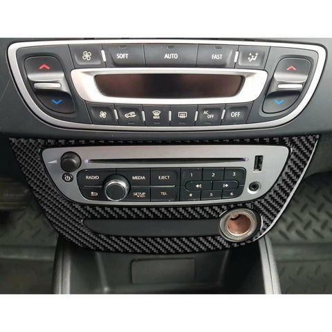Carbon Fiber Car Air Conditioner Panel A Decorative Sticker for Renault Fluence 2009-2017 / Megane 2008-2016, Left and Right Driver, Air Conditioner Panel A