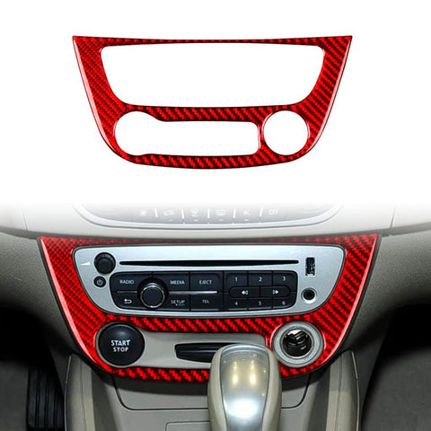 Carbon Fiber Car Air Conditioner Panel B Decorative Sticker for Renault Fluence 2009-2017 / Megane 2008-2016, Left and Right Driver, Air Conditioner Panel B