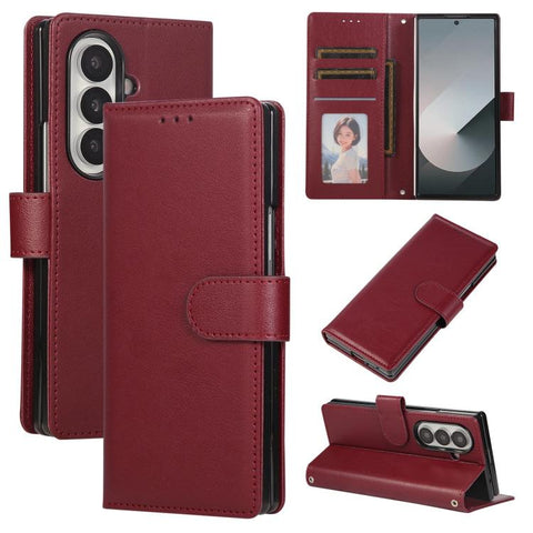 3-Card Slots Multifunctional Leather Phone Case, For Galaxy Z Flip8 5G, For Galaxy Z Fold7 5G, For Galaxy Z Flip7 5G
