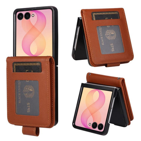 3-Card Slots Multifunctional Leather Phone Case, For Galaxy Z Flip8 5G, For Galaxy Z Fold7 5G, For Galaxy Z Flip7 5G