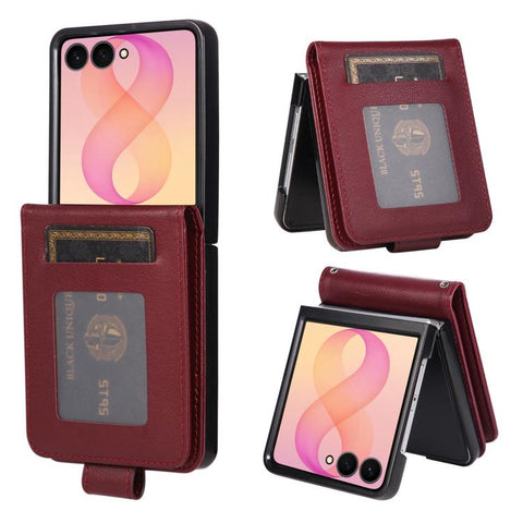 3-Card Slots Multifunctional Leather Phone Case, For Galaxy Z Flip8 5G, For Galaxy Z Fold7 5G, For Galaxy Z Flip7 5G