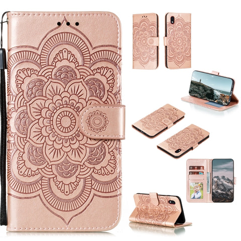 Mandala Embossing Pattern Horizontal Flip PU Leather Case with Holder & Card Slots & Walle & Lanyard, For Samsung Galaxy A01 Core, For Xiaomi Mi Note10 Lite, For Samsung Galaxy M31s