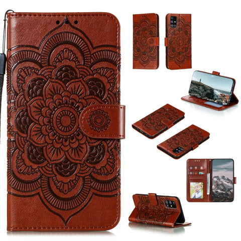 Mandala Embossing Pattern Horizontal Flip PU Leather Case with Holder & Card Slots & Walle & Lanyard, For Samsung Galaxy A01 Core, For Xiaomi Mi Note10 Lite, For Samsung Galaxy M31s