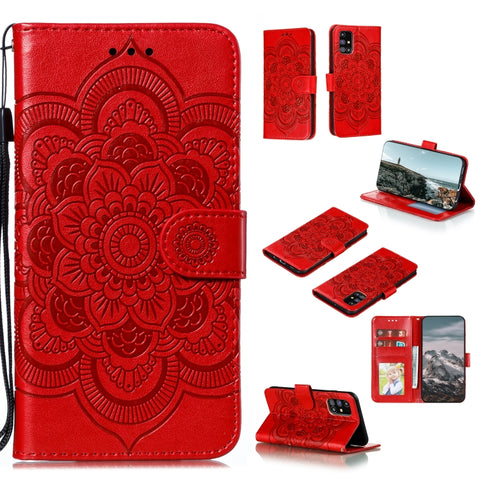 Mandala Embossing Pattern Horizontal Flip PU Leather Case with Holder & Card Slots & Walle & Lanyard, For Samsung Galaxy A01 Core, For Xiaomi Mi Note10 Lite, For Samsung Galaxy M31s