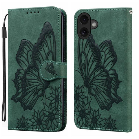 Retro Skin Feel Butterflies Embossing Horizontal Flip Leather Phone Case, For iPhone 18 Pro / 17 Pro, For iPhone 18 Pro Max / 17 Pro Max, For iPhone 17, For iPhone 17 Air