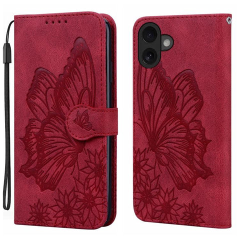 Retro Skin Feel Butterflies Embossing Horizontal Flip Leather Phone Case, For iPhone 18 Pro / 17 Pro, For iPhone 18 Pro Max / 17 Pro Max, For iPhone 17, For iPhone 17 Air