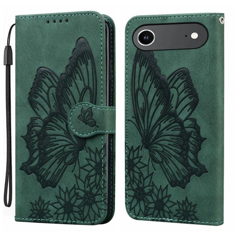 Retro Skin Feel Butterflies Embossing Horizontal Flip Leather Phone Case, For iPhone 18 Pro / 17 Pro, For iPhone 18 Pro Max / 17 Pro Max, For iPhone 17, For iPhone 17 Air