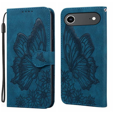 Retro Skin Feel Butterflies Embossing Horizontal Flip Leather Phone Case, For iPhone 18 Pro / 17 Pro, For iPhone 18 Pro Max / 17 Pro Max, For iPhone 17, For iPhone 17 Air