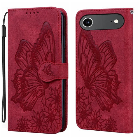 Retro Skin Feel Butterflies Embossing Horizontal Flip Leather Phone Case, For iPhone 18 Pro / 17 Pro, For iPhone 18 Pro Max / 17 Pro Max, For iPhone 17, For iPhone 17 Air