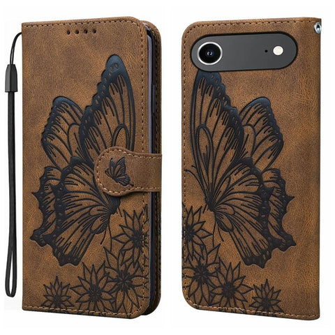 Retro Skin Feel Butterflies Embossing Horizontal Flip Leather Phone Case, For iPhone 18 Pro / 17 Pro, For iPhone 18 Pro Max / 17 Pro Max, For iPhone 17, For iPhone 17 Air
