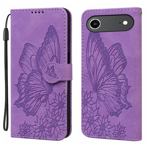 Retro Skin Feel Butterflies Embossing Horizontal Flip Leather Phone Case, For iPhone 18 Pro / 17 Pro, For iPhone 18 Pro Max / 17 Pro Max, For iPhone 17, For iPhone 17 Air