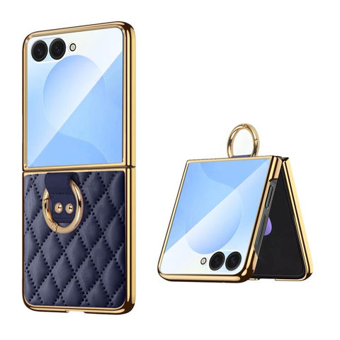 VIETAO Diamond Pattern Metal Ring PU Leather Phone Case, For Galaxy Z Fold8 5G, For Galaxy Z Fold8 Ultra 5G, For Galaxy Z Flip8 5G, For Samsung Galaxy Z Fold7, For Samsung Galaxy Z Flip7