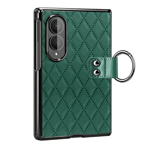 VIETAO Diamond Pattern Metal Ring PU Leather Phone Case, For Galaxy Z Fold8 5G, For Galaxy Z Fold8 Ultra 5G, For Galaxy Z Flip8 5G, For Samsung Galaxy Z Fold7, For Samsung Galaxy Z Flip7