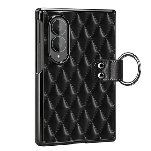 VIETAO Diamond Pattern Metal Ring PU Leather Phone Case, For Galaxy Z Fold8 5G, For Galaxy Z Fold8 Ultra 5G, For Galaxy Z Flip8 5G, For Samsung Galaxy Z Fold7, For Samsung Galaxy Z Flip7