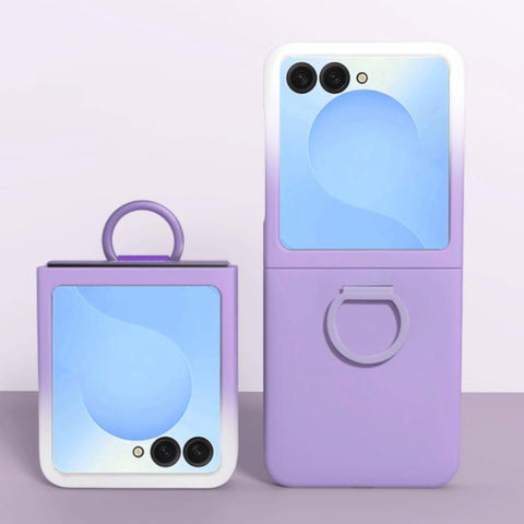 Large Window Ring Holder Skin Feel PC Phone Case, For Galaxy Z Flip8 5G, For Samsung Galaxy Z Flip7 FE / 6 / 5 5G, For Samsung Galaxy Z Flip7 5G