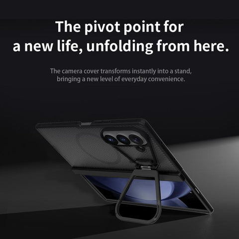 NILLKIN CamShield Prop Texture Transparent Mirror Cover MagSafe Magnetic PC Phone Case, For Galaxy Z Fold8 Ultra 5G, For Samsung Galaxy Z Fold7 5G