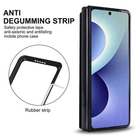 Full Coverage Fold Double Buckle PU Phone Case with Pen Slots, For Galaxy Z Fold8 Ultra 5G, For Samsung Galaxy Z Fold7