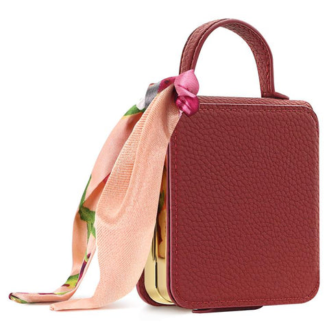 VIETAO Litchi Pattern Makeup Mirror PU Phone Case with Silk Scarf, For Galaxy Z Flip8 5G, For Samsung Galaxy Z Flip7