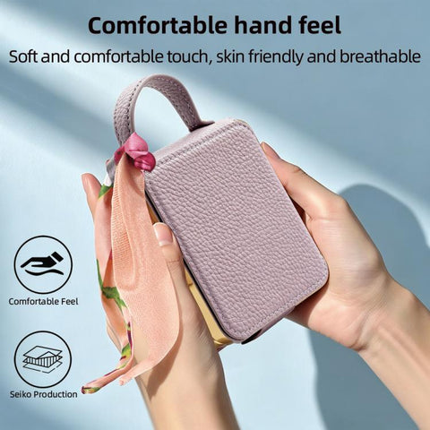 VIETAO Litchi Pattern Makeup Mirror PU Phone Case with Silk Scarf, For Galaxy Z Flip8 5G, For Samsung Galaxy Z Flip7