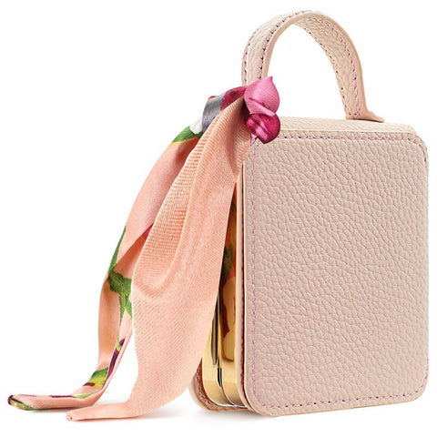 VIETAO Litchi Pattern Makeup Mirror PU Phone Case with Silk Scarf, For Galaxy Z Flip8 5G, For Samsung Galaxy Z Flip7