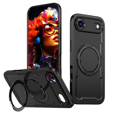 kalebol Metal 360 Degree Rotation Holder MagSafe Phone Case, For iPhone 18 Pro, For iPhone 18 Pro Max, For iPhone 17e / 16e, For iPhone 17 Pro Max, For iPhone 17 Pro, For iPhone 17, For iPhone 17 Air, For iPhone 16 Pro Max