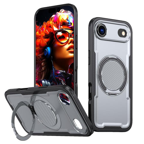 kalebol Metal 360 Degree Rotation Holder MagSafe Phone Case, For iPhone 18 Pro, For iPhone 18 Pro Max, For iPhone 17e / 16e, For iPhone 17 Pro Max, For iPhone 17 Pro, For iPhone 17, For iPhone 17 Air, For iPhone 16 Pro Max